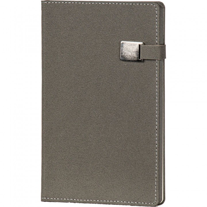 Logo Baskılı Füme Metal Tokalı Kalem Tutuculu Tarihsiz Defter